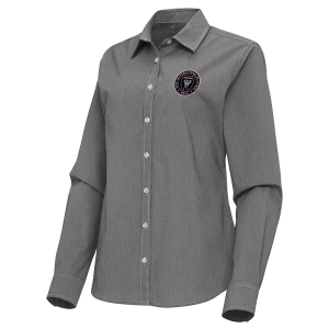 Antigua Women's Inter Miami CF Porter Woven Button Up Shirt