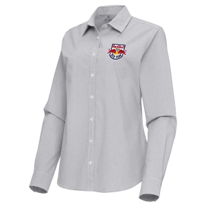 Antigua Women's New York Red Bulls Porter Woven Button Up Shirt