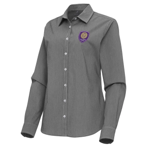 Antigua Women's Orlando City SC Porter Woven Button Up Shirt