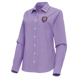 Antigua Women's Orlando City SC Porter Woven Button Up Shirt