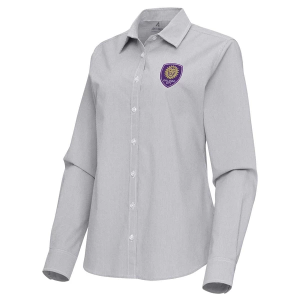 Antigua Women's Orlando City SC Porter Woven Button Up Shirt