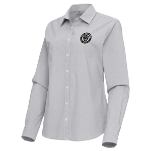 Antigua Women's Philadelphia Union Porter Woven Button Up Shirt