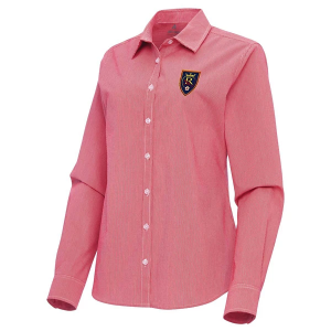 Antigua Women's Real Salt Lake Porter Woven Button Up Shirt