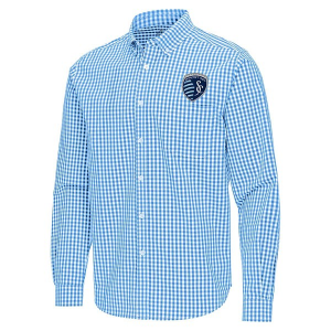 Antigua Sporting Kansas City Ellis Woven Button Up Shirt