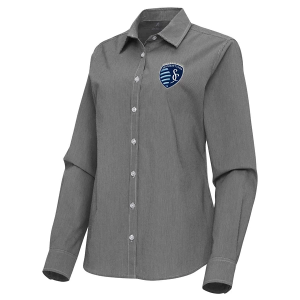 Antigua Women's Sporting Kansas City Porter Woven Button Up Shirt