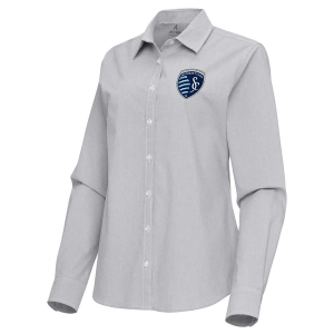 Antigua Women's Sporting Kansas City Porter Woven Button Up Shirt