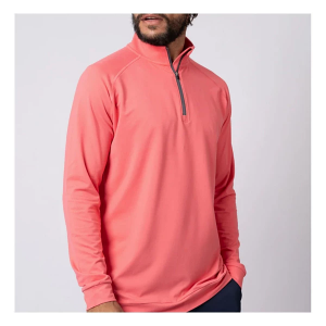 Men's Swannies Colt Long Sleeve 1/4 Zip XLarge Coral