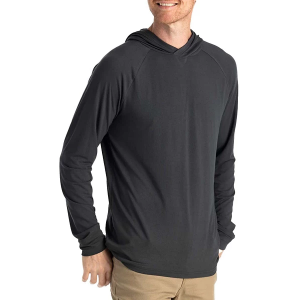 Men's Free Fly Bamboo Flex Long Sleeve T-Shirt Large Black Sand