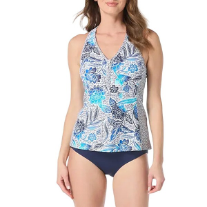 Women's Beach House Erinna Racerback Swim Tankini Misses 12 Samoan Floral