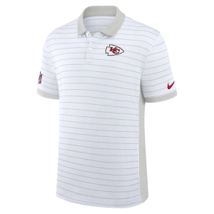 Kansas City Chiefs Nike Sideline Victory Stripe Polo 2XLarge White
