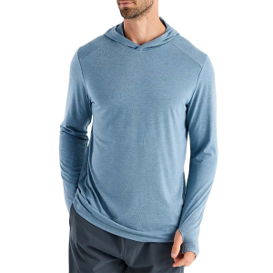 Men's Free Fly Bamboo Shade Long Sleeve T-Shirt 3XLarge Heather Slate Blue