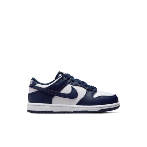 Kids' Nike Dunk Low Sneakers sneakers-athletic-shoes Little 12Y Regular White/Midnight Navy/White