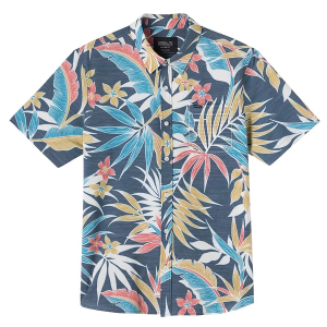 Men's O'Neill TRVLR UPF Traverse Slub Fit Button Up Shirt 2XLarge Midnight Navy