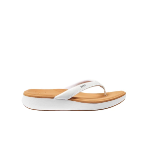 Women's Reef Cushion Cloud Flip Flop Sandals 8 White/Tan