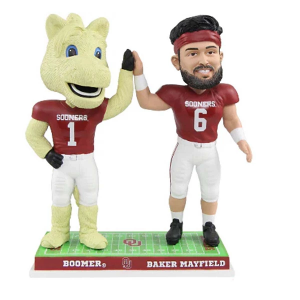 National Bobblehead Hall of Fame Oklahoma Sooners Boomer & Baker Mayfield Bobblehead