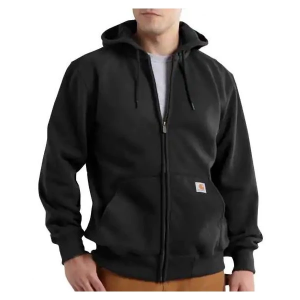 Men's Carhartt Paxton Rain Defender Work Full Zip Hoodie XLarge Black