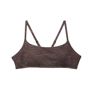 Women's prAna Lahari Swim Bikini Top Contemporary Small Black Wavee