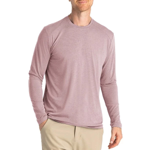 Men's Free Fly Bamboo Shade Long Sleeve T-Shirt 2XLarge Heather Adobe Red