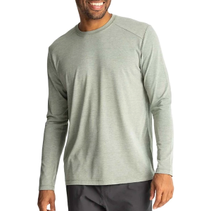 Men's Free Fly Bamboo Shade Long Sleeve T-Shirt Large Heather Agave Green