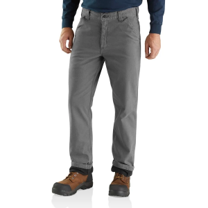 Men's Carhartt Rigby Dungaree Knit Lined Work Chino Pants 32 Gravel