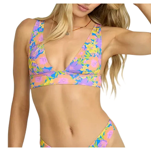 Women's Billabong Beat The Heat Remi Plunge Swim Bikini Top Juniors Large Mulch