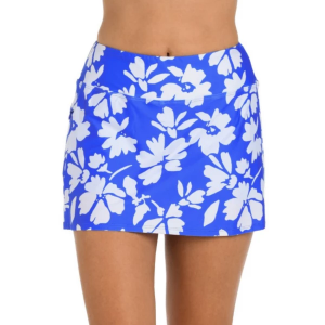 Women's 24th & Ocean High Waist Swim Swim Skort Contemporary 14 Marseille Periwinkle