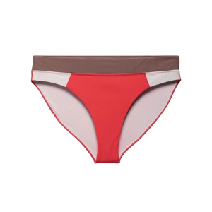 Women's prAna Baja Bound Summer Wave Swim Bottoms Contemporary Medium Rose Fire Colorblock