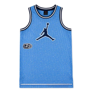 Kids' Jordan Play Off Speckle Jersey Crew Neck Tank Top Small University Blue