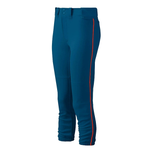 Women's Mizuno Piped Belted Softball Pants XLarge Navy/Red