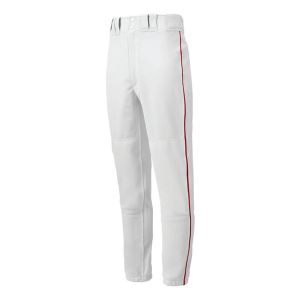 Men's Mizuno Premier Piped Baseball Pants XLarge White/Red