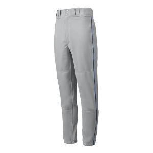 Men's Mizuno Premier Piped Baseball Pants Medium Grey/Navy