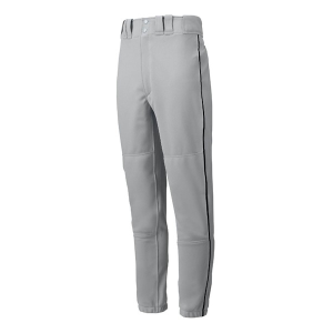 Men's Mizuno Premier Piped Baseball Pants XLarge Grey/Black