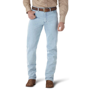 Men's Wrangler Cowboy Original Straight Jeans Bleach Blue 30 32