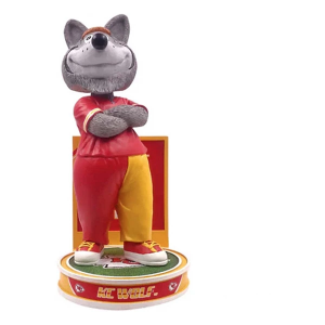 National Bobblehead Hall of Fame Kansas City Chiefs KC Wolf Hero Bobblehead