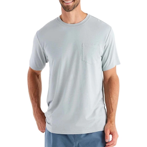 Men's Free Fly Bamboo Flex Pocket T-Shirt Medium Heather Aspen Grey