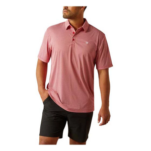 Men's Ariat All Over Print Polo 2XLarge Scooter Red