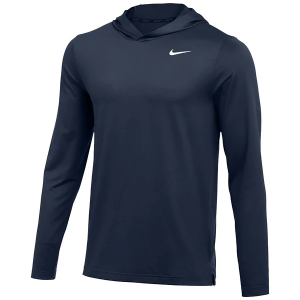 Men's Nike Dri-FIT Long Sleeve Shirt 2XLarge Tm Navy/Heather/White