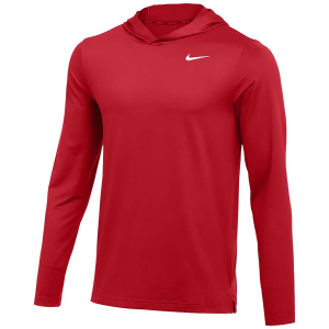 Men's Nike Dri-FIT Long Sleeve Shirt XLarge Tm Scarlet/Heather/White