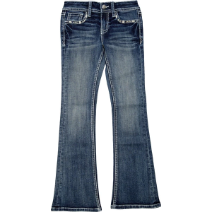 Girls' Grace In LA Dream Catcher Bootcut Jeans Dark Wash 8