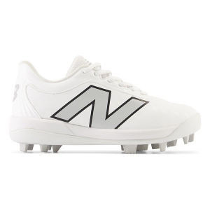 Girls' New Balance 4040V7 Molded Soccer Cleats Little 11 Optic White/Raincloud