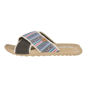 Women's HEYDUDE Christi Festival Slide Sandals 11 Blue Multi