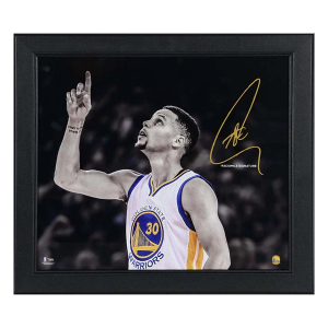 Fanatics Authentic Golden State Warriors Steph Curry Framed 15" x 17" Pointing Spotlight Photograph with Facsimile Signature