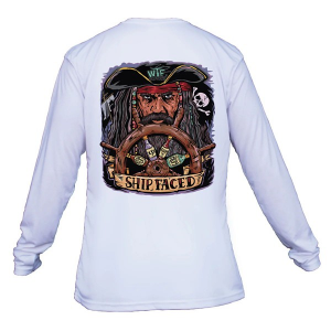 Men's What The Fin Shipfaced Performance Long Sleeve T-Shirt XLarge White