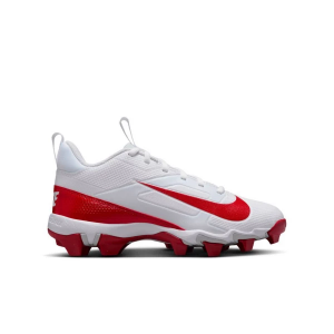 Kids' Nike Alpha Menace 4 Shark Molded Football Cleats Little 1 White/University Red/University Red