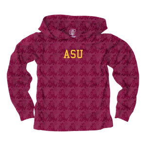 Arizona State Sun Devils Wes and Willy Kids Hoodie XLarge Maroon