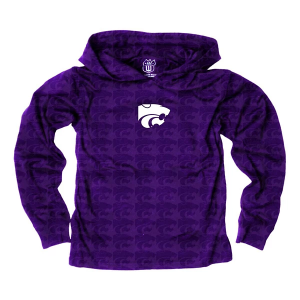 Kansas State Wildcats Wes and Willy Kids Hoodie Medium Grape