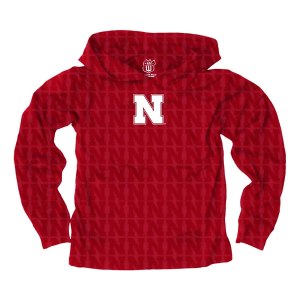 Nebraska Cornhuskers Wes and Willy Kids Hoodie Small Red
