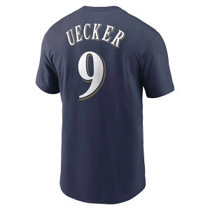 Milwaukee Brewers Bob Uecker #9 Cooperstown Name & Number T-Shirt XLarge Navy