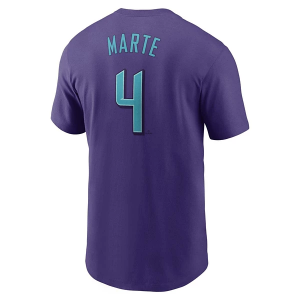 Arizona Diamondbacks Ketel Marte #4 City Connect Name & Number T-Shirt 2XLarge Purple