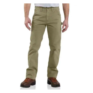 Men's Carhartt Washed Twill Relaxed Fit Dungarees Work Chino Pants 33 Dark Khaki